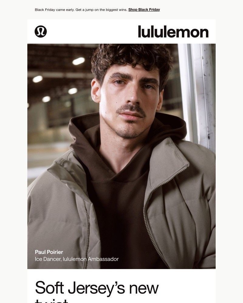 Screenshot of email sent to a Lululemon Registered user