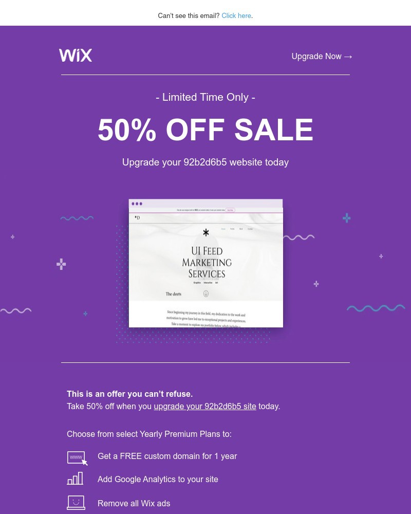 Screenshot of email with subject /media/emails/hello-savings-50-off-when-you-upgrade-92b2d6b5-657655-cropped-39e280e4.jpg