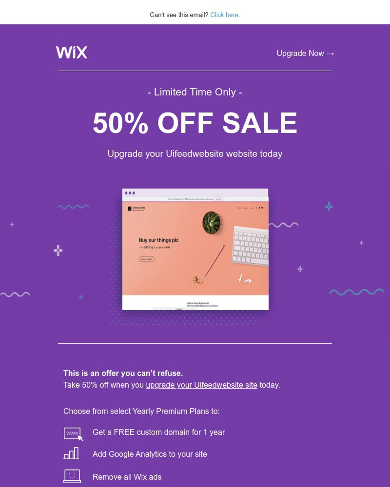Screenshot of email with subject /media/emails/hello-savings-50-off-when-you-upgrade-uifeedwebsite-f3e3af-cropped-e702601e.jpg