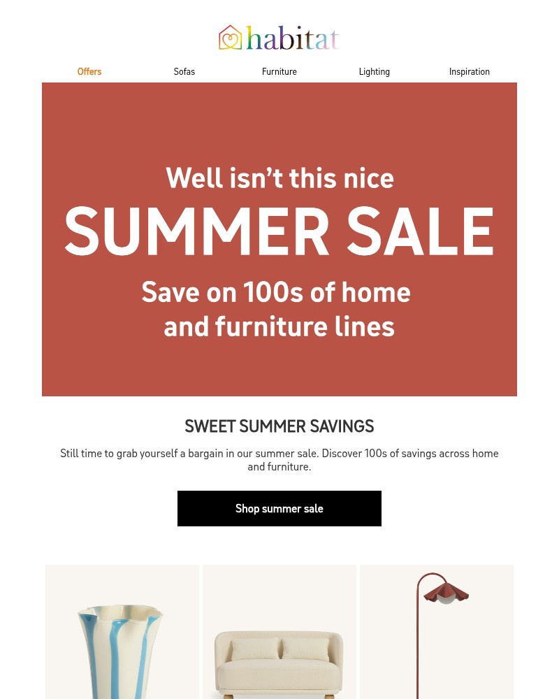 Screenshot of email sent to a Habitat Cart abandoner