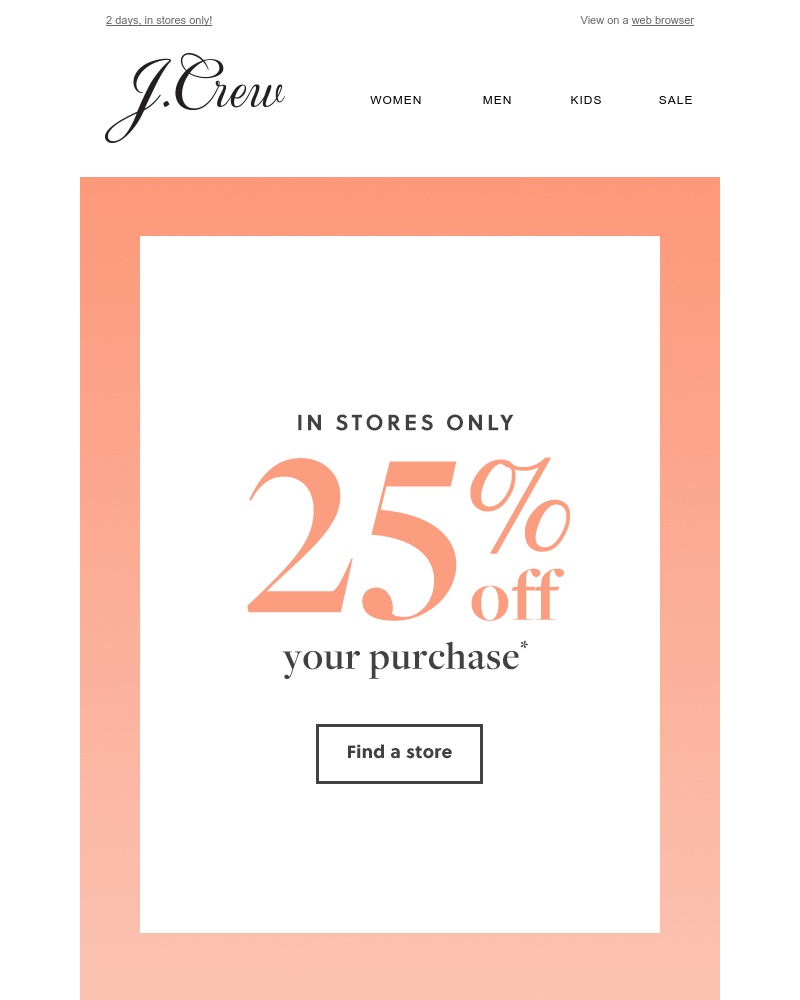 Screenshot of email with subject /media/emails/hello-weekend-25-off-your-purchase-starts-now-cropped-31d5b90c.jpg