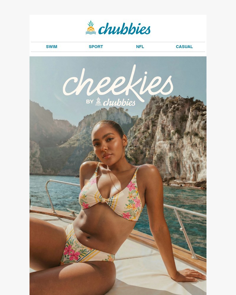 Screenshot of email sent to a Chubbies Newsletter subscriber