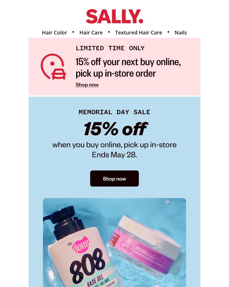 Screenshot of email with subject /media/emails/heres-15-off-icymi-long-weekend-vibes-extra-savings-continue-eb982f-cropped-8db9bde1.jpg