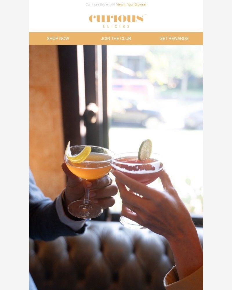 Screenshot of email sent to a Curious Elixirs Newsletter subscriber