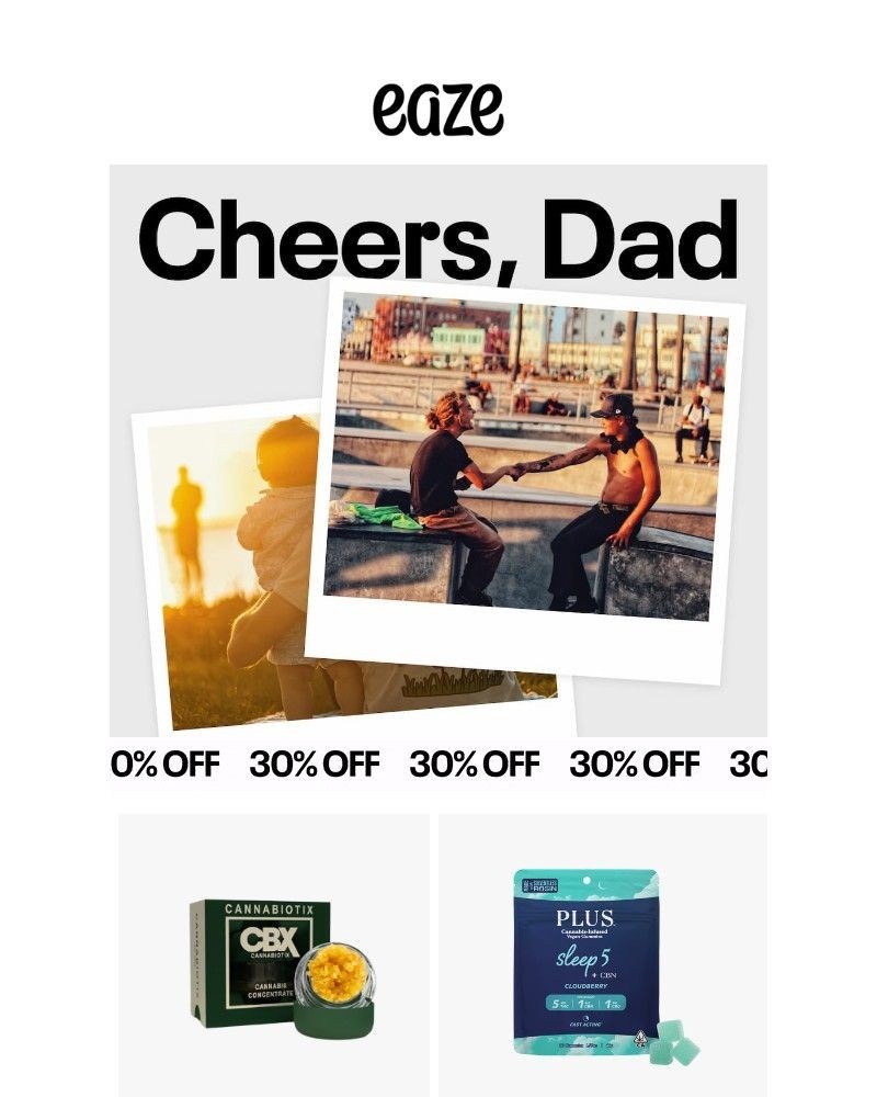 Screenshot of email sent to a Eaze Registered user