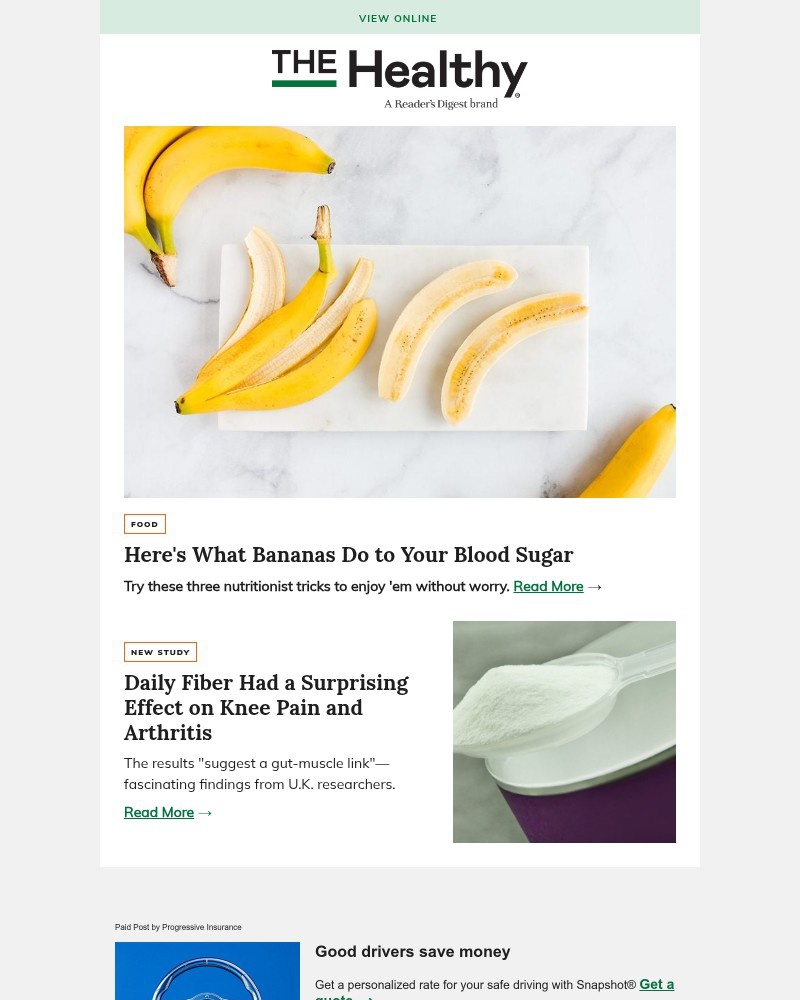 Screenshot of email sent to a Reader’s Digest Newsletter subscriber