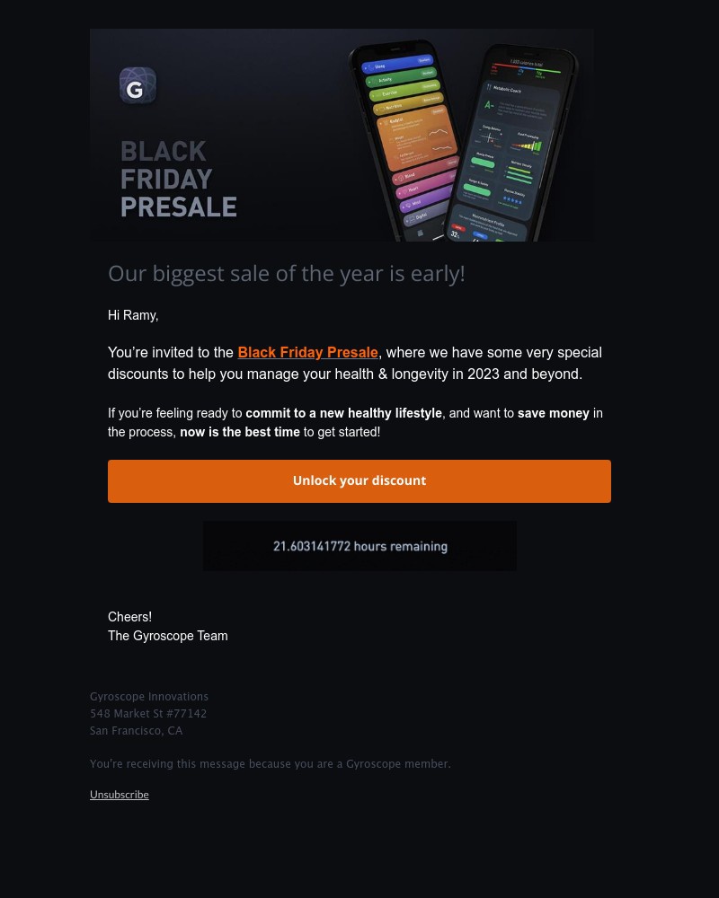 Screenshot of email with subject /media/emails/hey-ramy-youre-invited-to-the-black-friday-presale-ends-tonight-e6e04b-cropped-d0c0f756.jpg