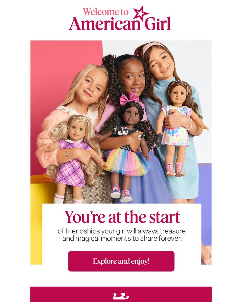 Screenshot of email sent to a American Girl Newsletter subscriber