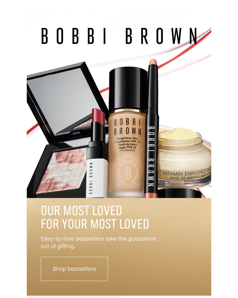 Screenshot of email sent to a Bobbi Brown Newsletter subscriber