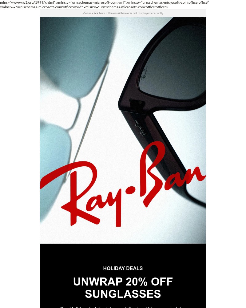 Screenshot of email with subject /media/emails/holiday-deals-20-off-sunglasses-d741dd-cropped-a784c414.jpg