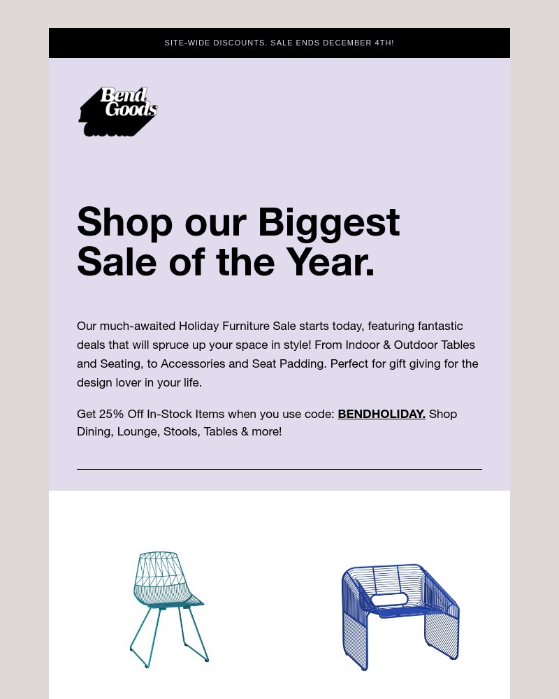 Screenshot of email with subject /media/emails/holiday-sale-starts-today-25-off-in-stock-items-bed5a6-cropped-05d7fbd3.jpg