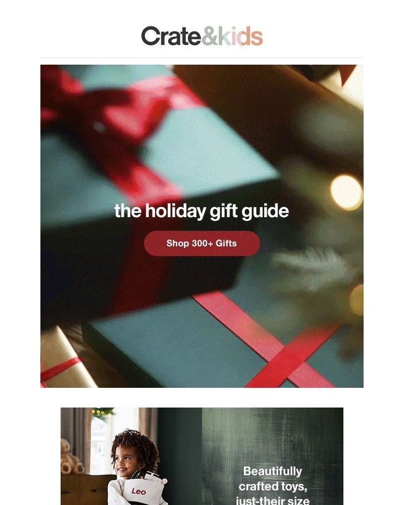 Screenshot of email sent to a Crate & Barrel Newsletter subscriber