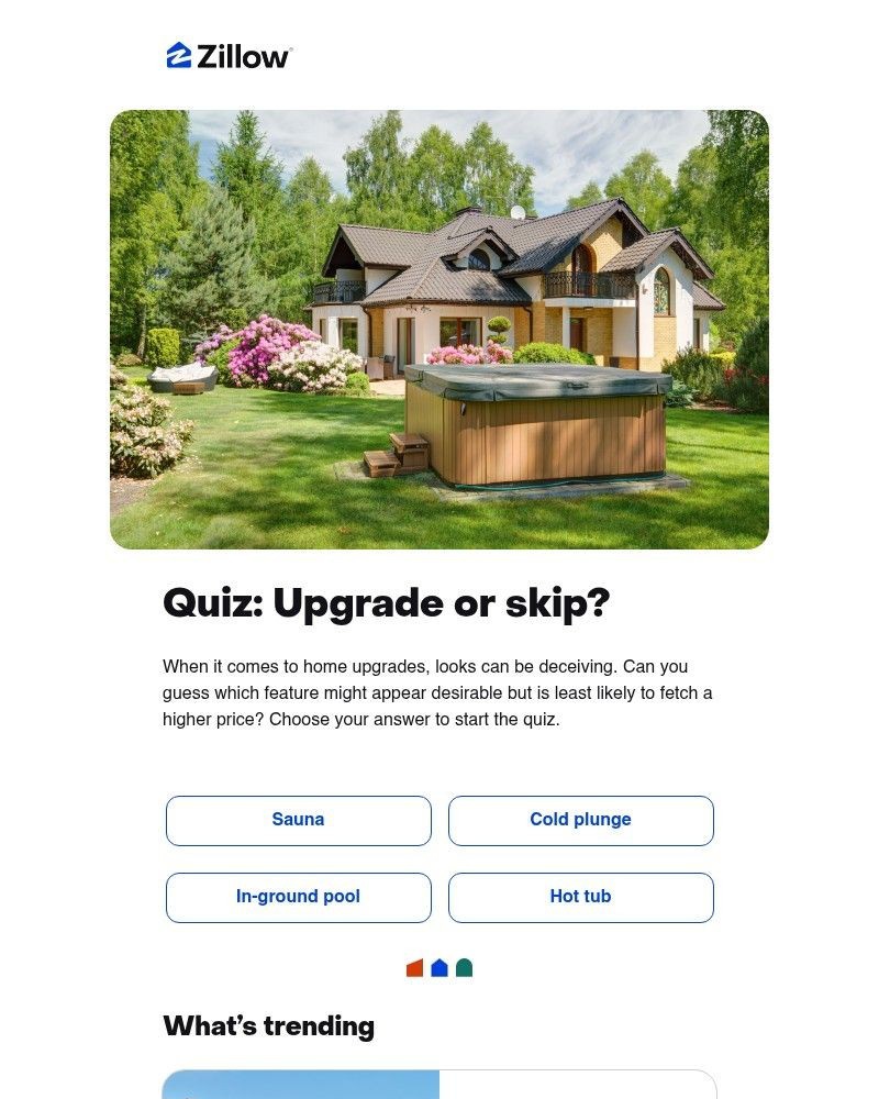 Screenshot of email sent to a Zillow Registered user