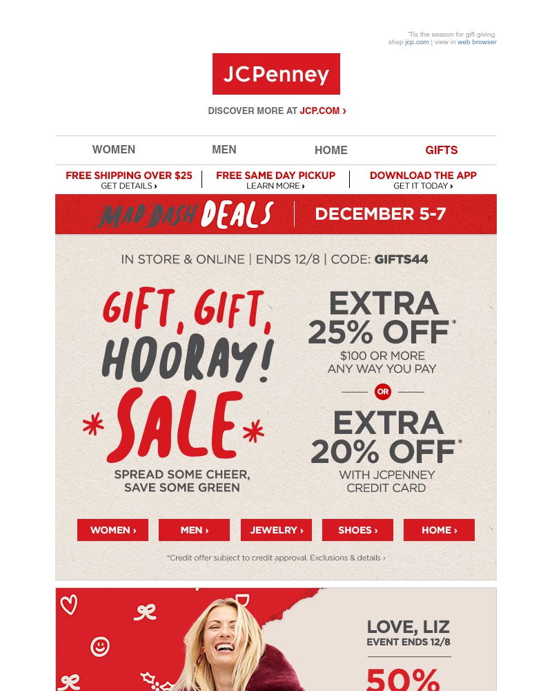 Screenshot of email with subject /media/emails/hooray-for-the-holidays-extra-25-off-cropped-6352171d.jpg