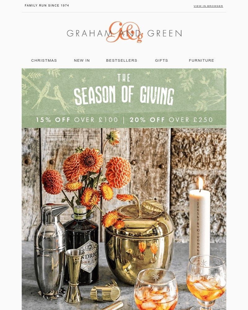 Screenshot of email sent to a Graham and Green Cart abandoner