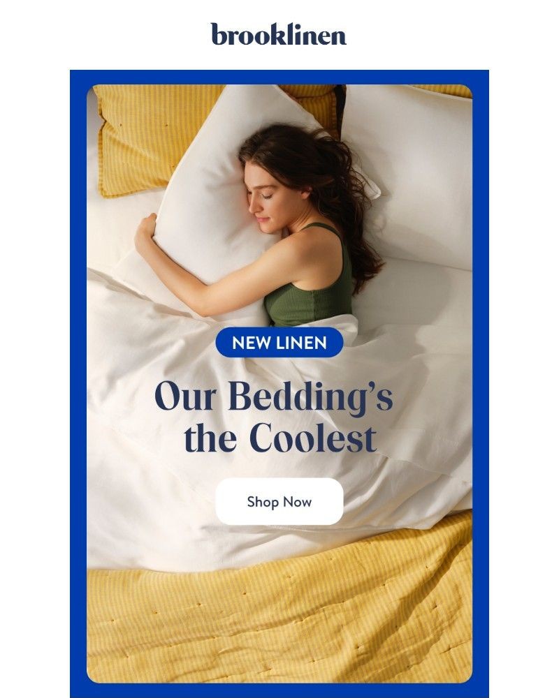 Screenshot of email sent to a Brooklinen Newsletter subscriber