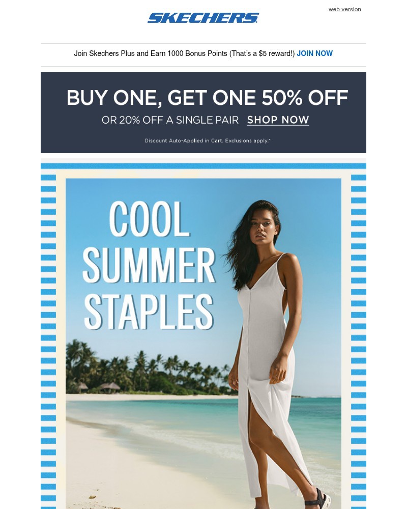 Screenshot of email sent to a Skechers Newsletter subscriber