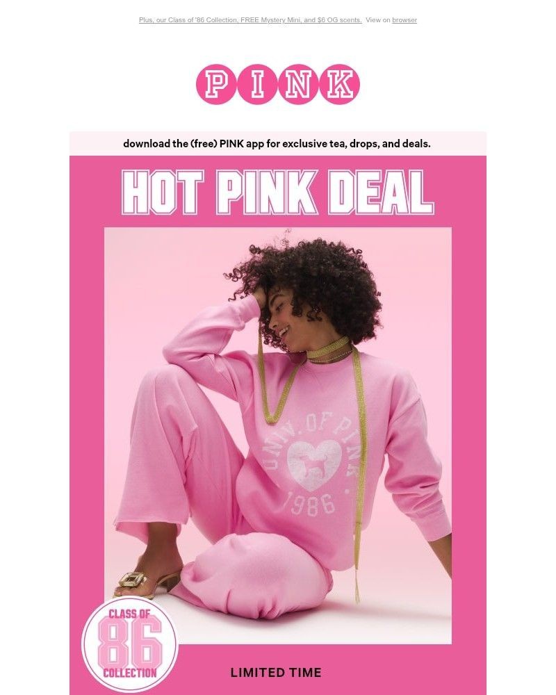 Screenshot of email with subject /media/emails/hot-pink-deal-sweats-bags-from-25-de5d6c-cropped-d0a9c81d.jpg