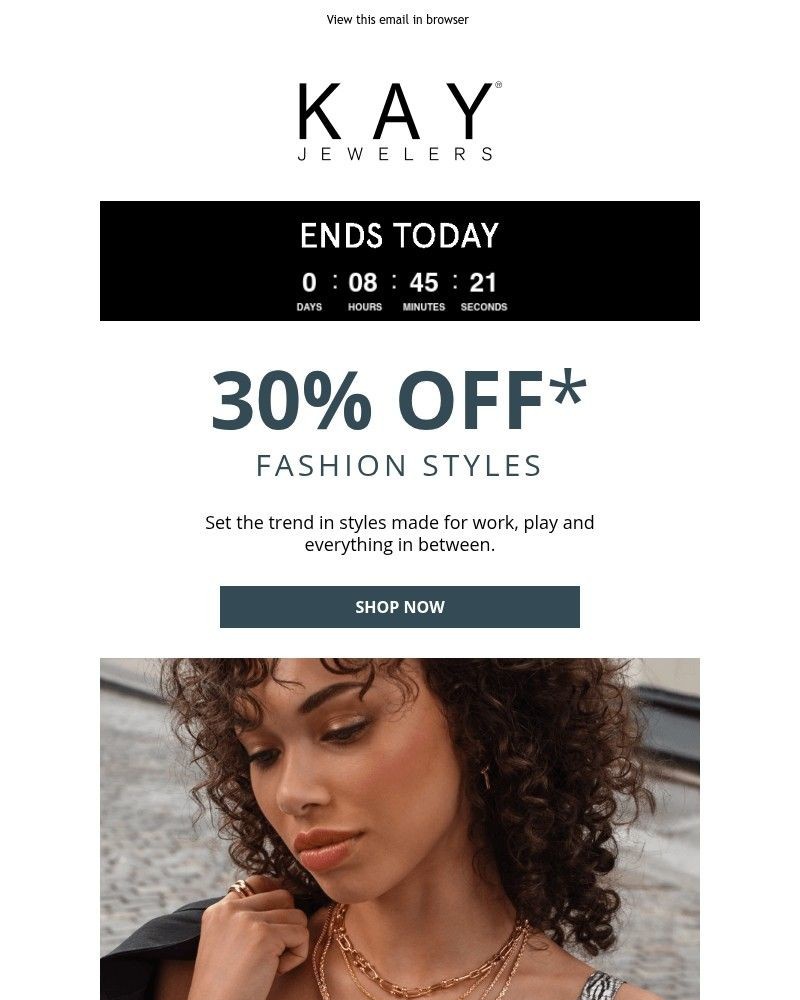 Screenshot of email sent to a Kay Newsletter subscriber