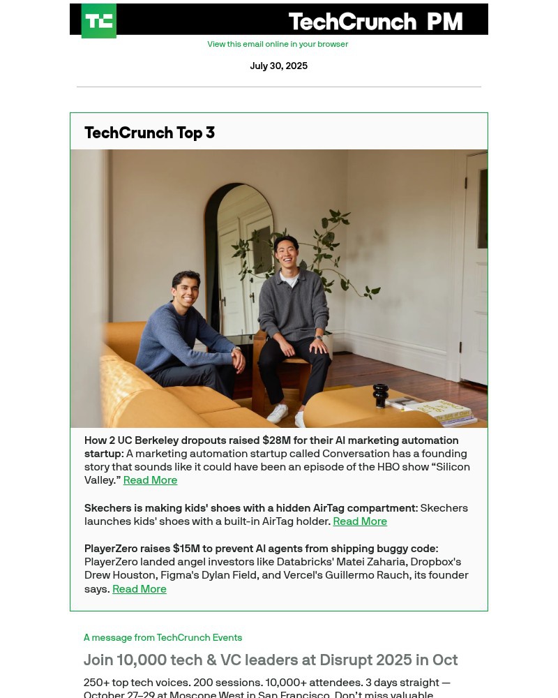 Screenshot of email with subject /media/emails/how-2-uc-berkeley-dropouts-raised-28m-for-their-ai-marketing-automation-startup-b_nl9qK8S.jpg