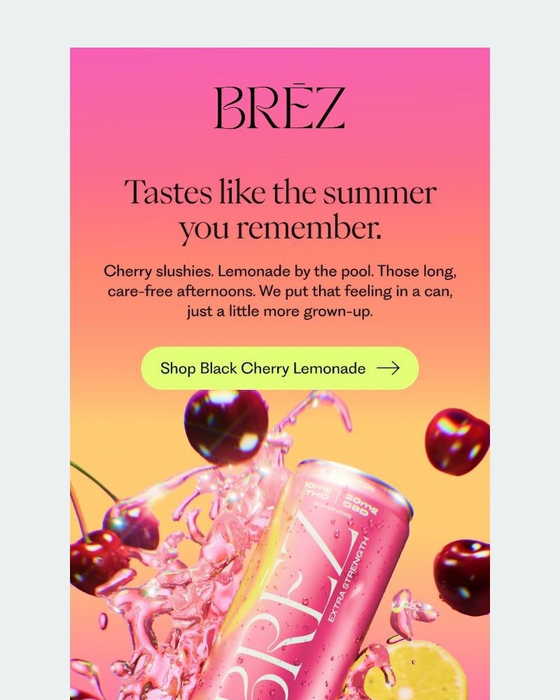 Screenshot of email sent to a Brez Newsletter subscriber