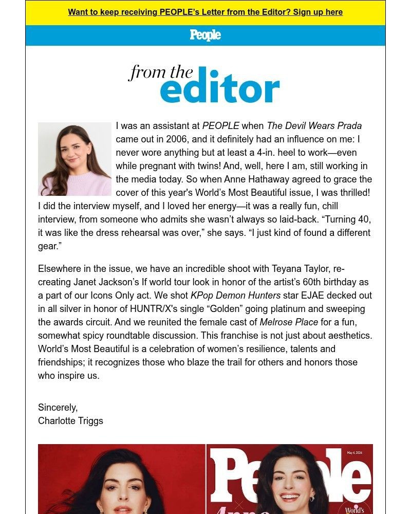 Screenshot of email with subject /media/emails/how-anne-hathaway-and-the-devil-wears-prada-influenced-my-journey-from-assistant-_sLP0HZz.jpg