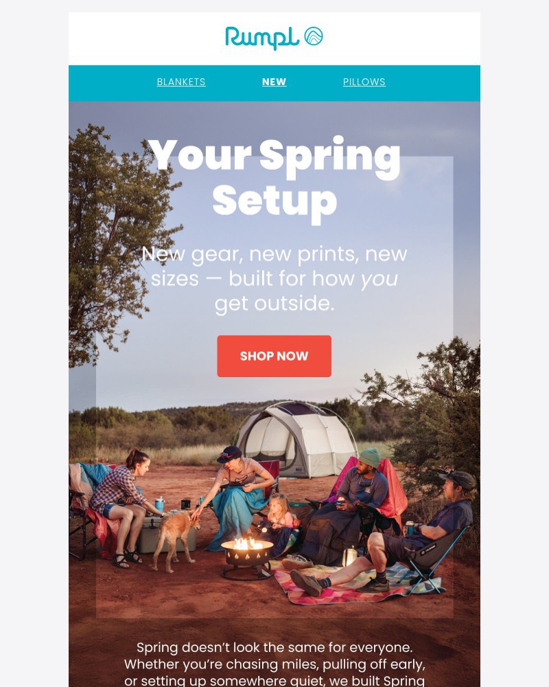 Screenshot of email sent to a Rumpl Newsletter subscriber