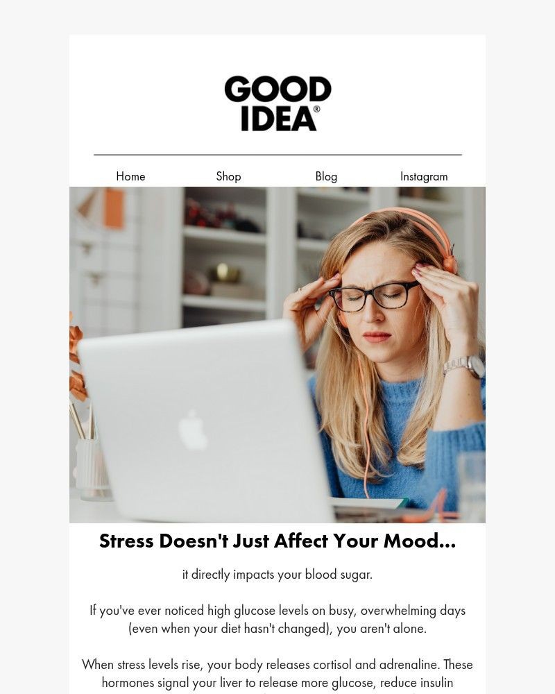 Screenshot of email sent to a Good Idea Newsletter subscriber