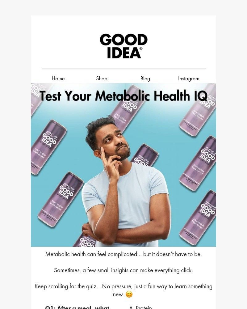 Screenshot of email sent to a Good Idea Newsletter subscriber