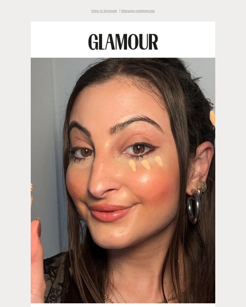 Screenshot of email sent to a Glamour Newsletter subscriber