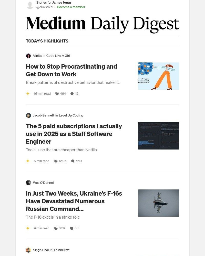 Screenshot of email with subject /media/emails/how-to-stop-procrastinating-and-get-down-to-work-vinita-in-code-like-a-girl-478be_C5CdoLw.jpg