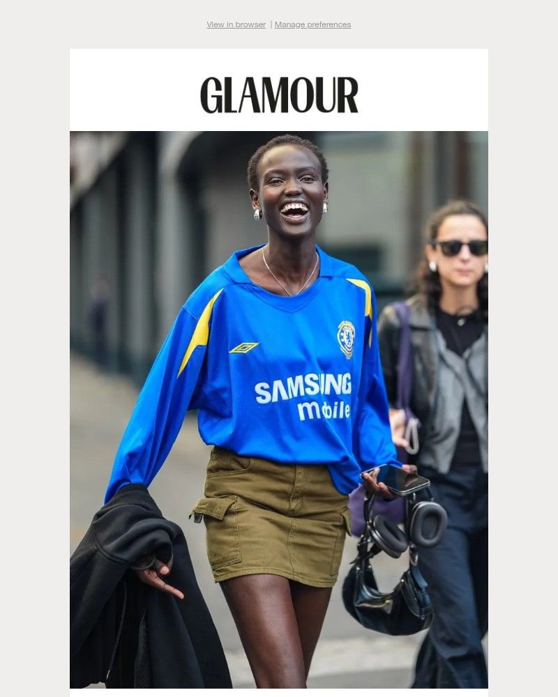 Screenshot of email sent to a Glamour Newsletter subscriber