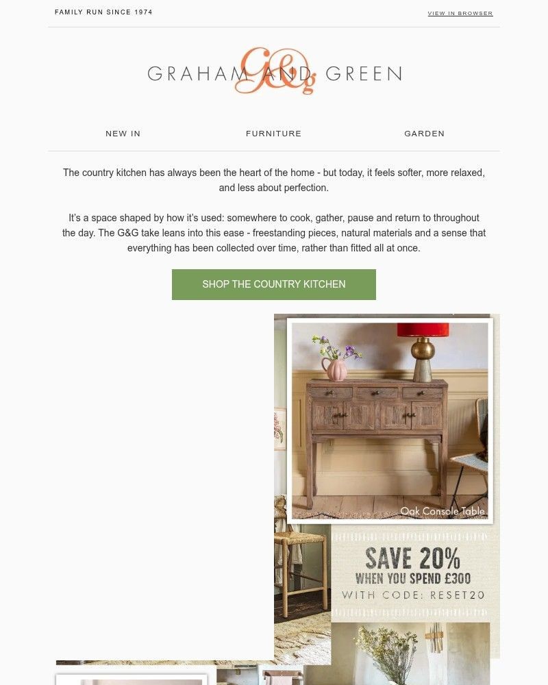 Screenshot of email sent to a Graham and Green Cart abandoner