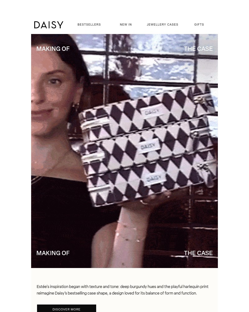 Screenshot of email sent to a Daisy Jewellery Newsletter subscriber