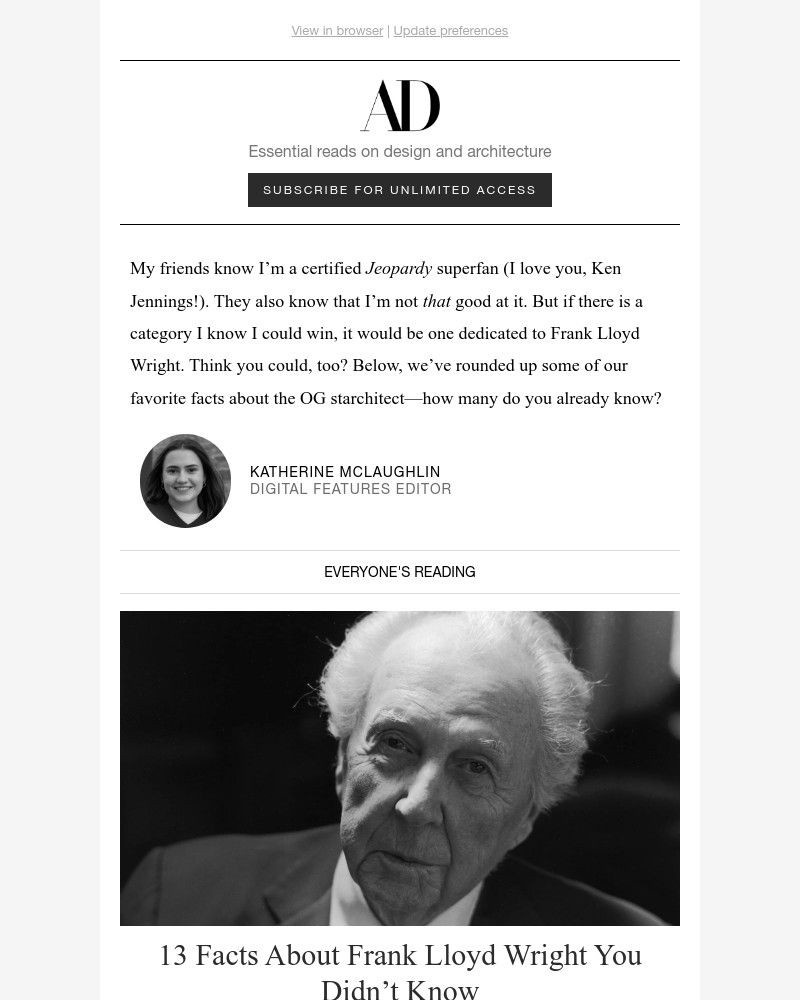 Screenshot of email with subject /media/emails/how-well-do-you-know-frank-lloyd-wright-e0121a-cropped-019a1ebd.jpg