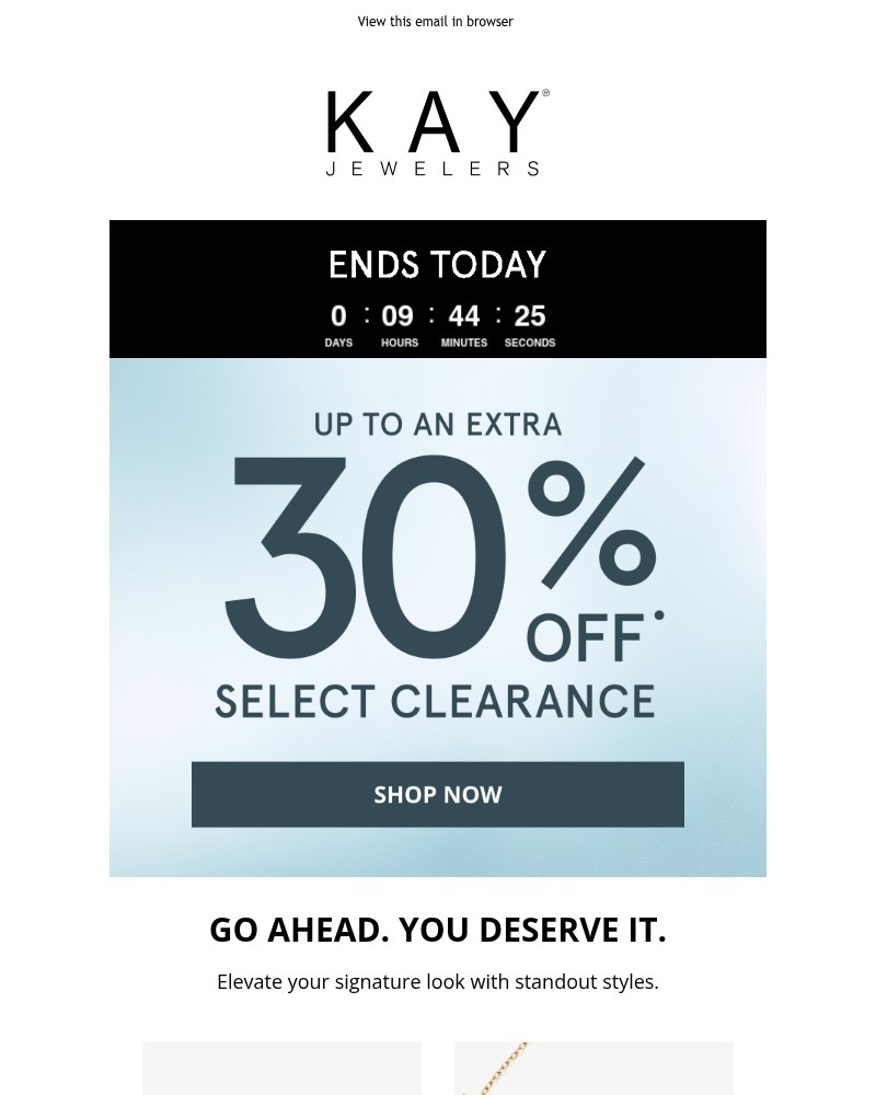 Screenshot of email sent to a Kay Newsletter subscriber