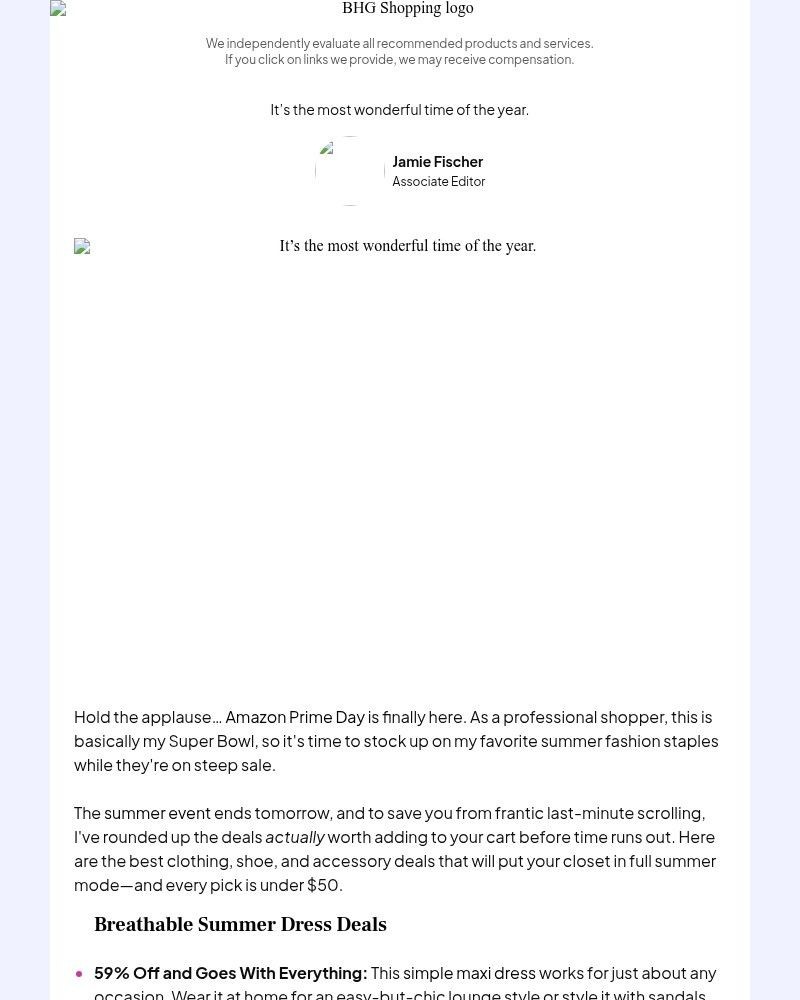 Screenshot of email sent to a Better Homes and Gardens Newsletter subscriber