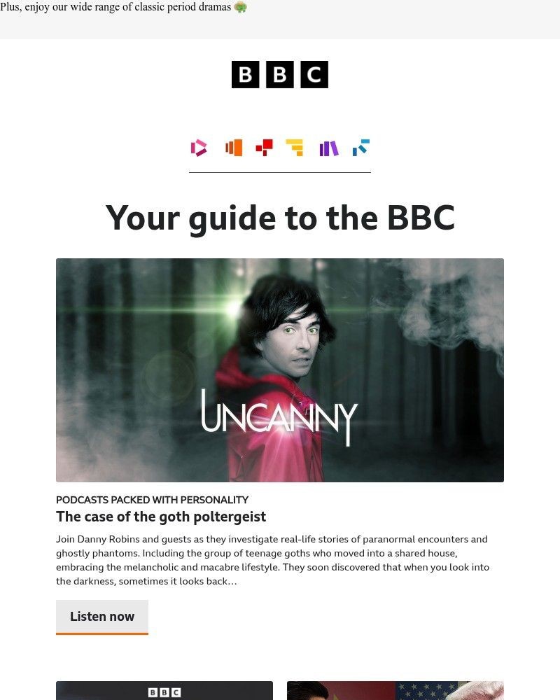 Screenshot of email sent to a BBC iPlayer Registered user