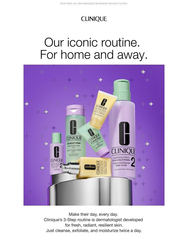 Screenshot of email sent to a Clinique Newsletter subscriber