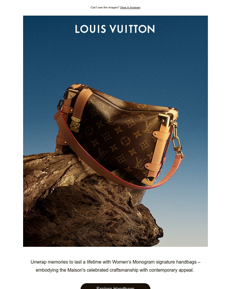 Screenshot of email sent to a Louis Vuitton Newsletter subscriber