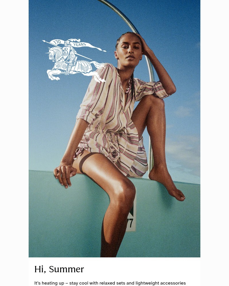 Screenshot of email sent to a Burberry Newsletter subscriber