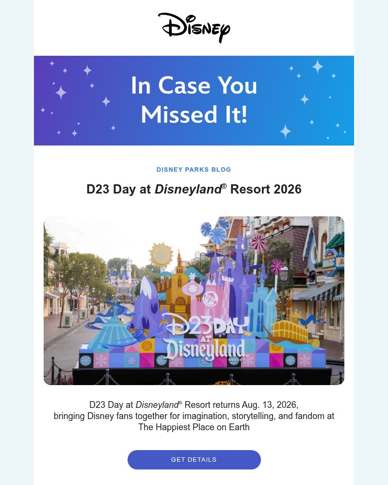 Screenshot of email with subject /media/emails/icymi-d23-day-at-disneyland-resort-2026-returns-aug-13-a37139-cropped-0f119c70.jpg