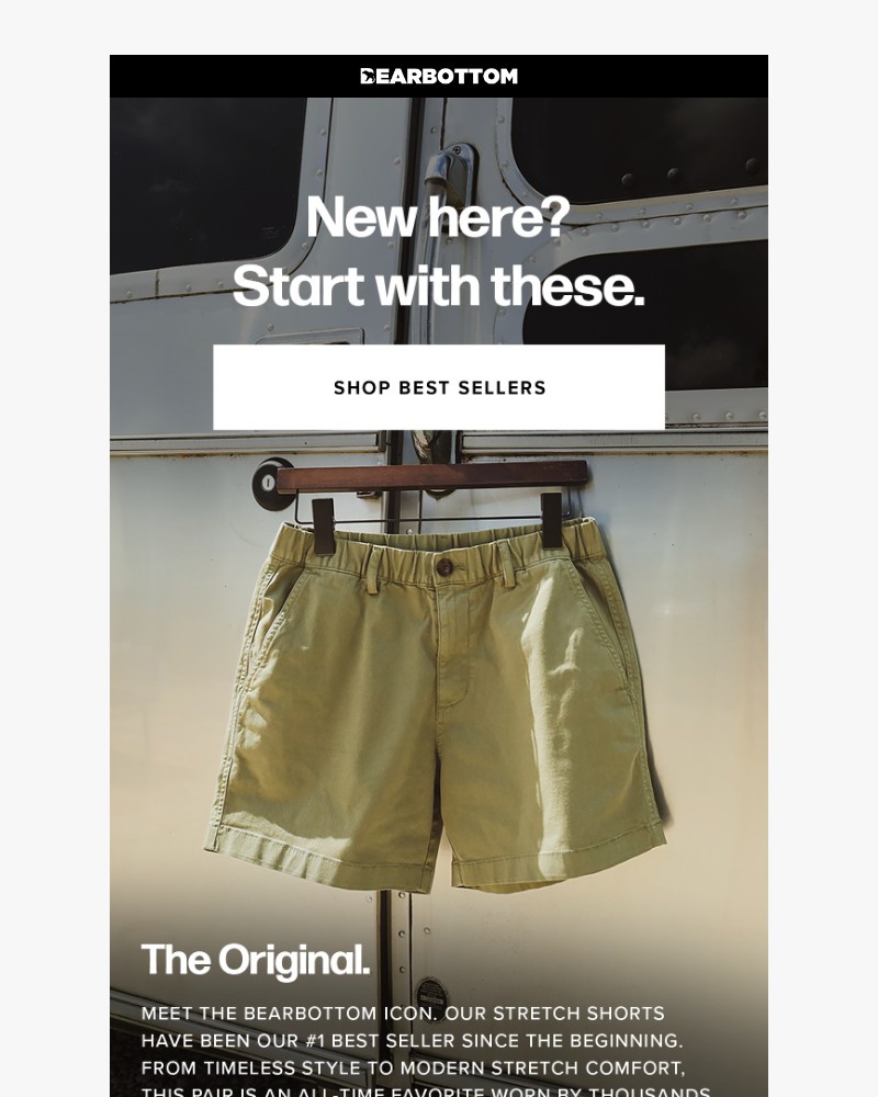 Screenshot of email sent to a Bearbottom Clothing Newsletter subscriber