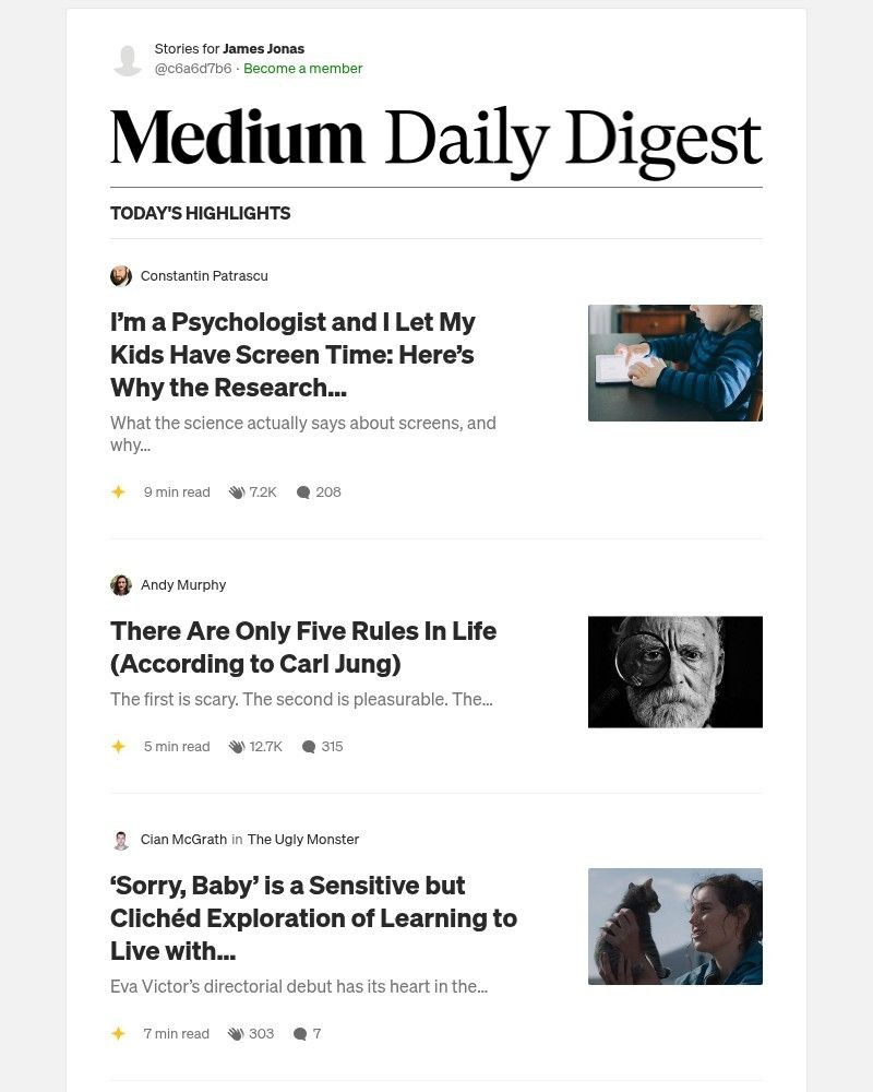 Screenshot of email with subject /media/emails/im-a-psychologist-and-i-let-my-kids-have-screen-time-heres-why-the-research-might_TnrC9zh.jpg