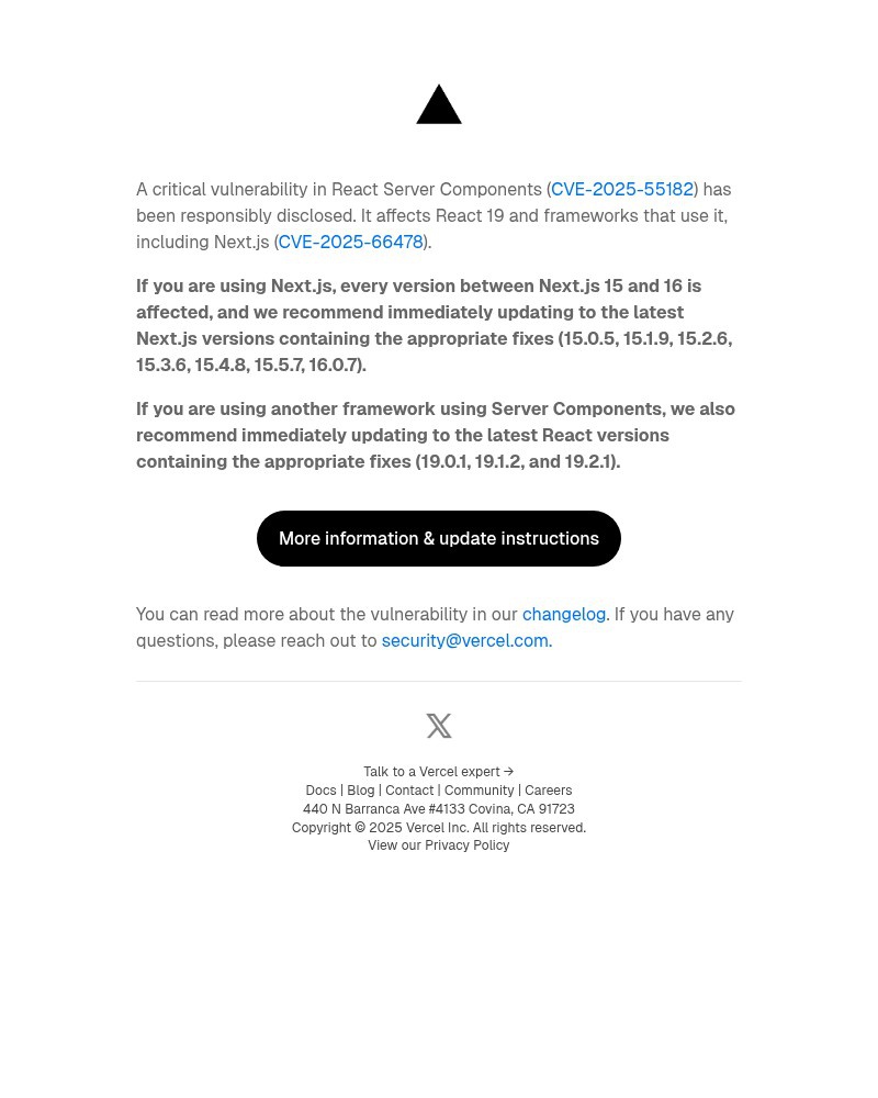Screenshot of email with subject /media/emails/important-security-update-for-nextjs-15-16-d1a21f-cropped-eea6c0cf.jpg