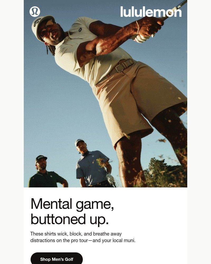 Screenshot of email sent to a Lululemon Registered user