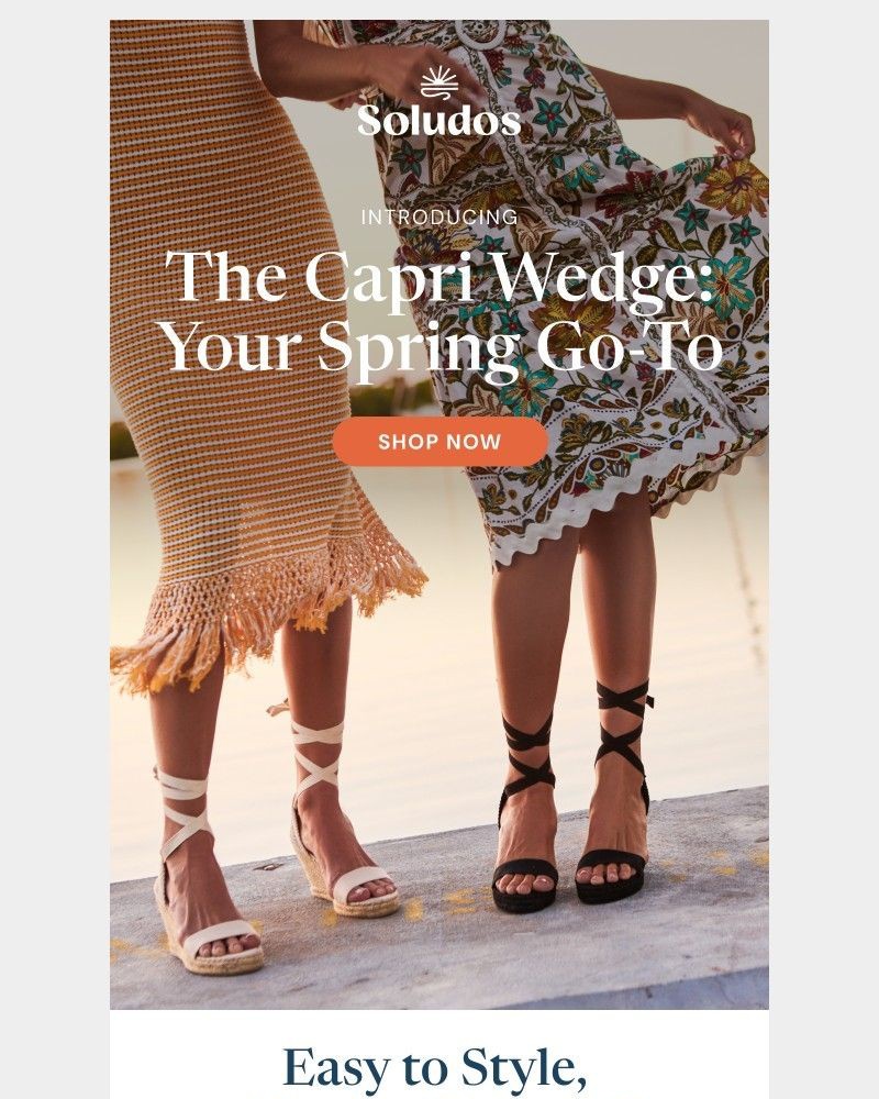 Screenshot of email sent to a Soludos Newsletter subscriber