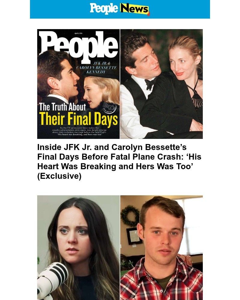 Screenshot of email sent to a People Newsletter subscriber