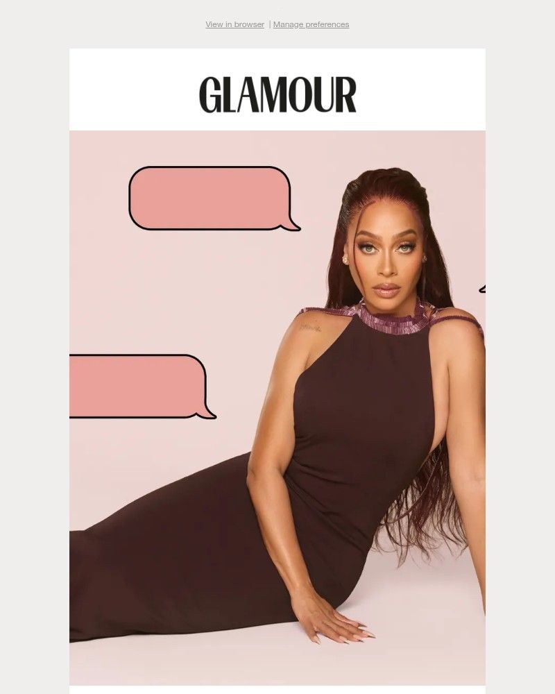Screenshot of email sent to a Glamour Newsletter subscriber