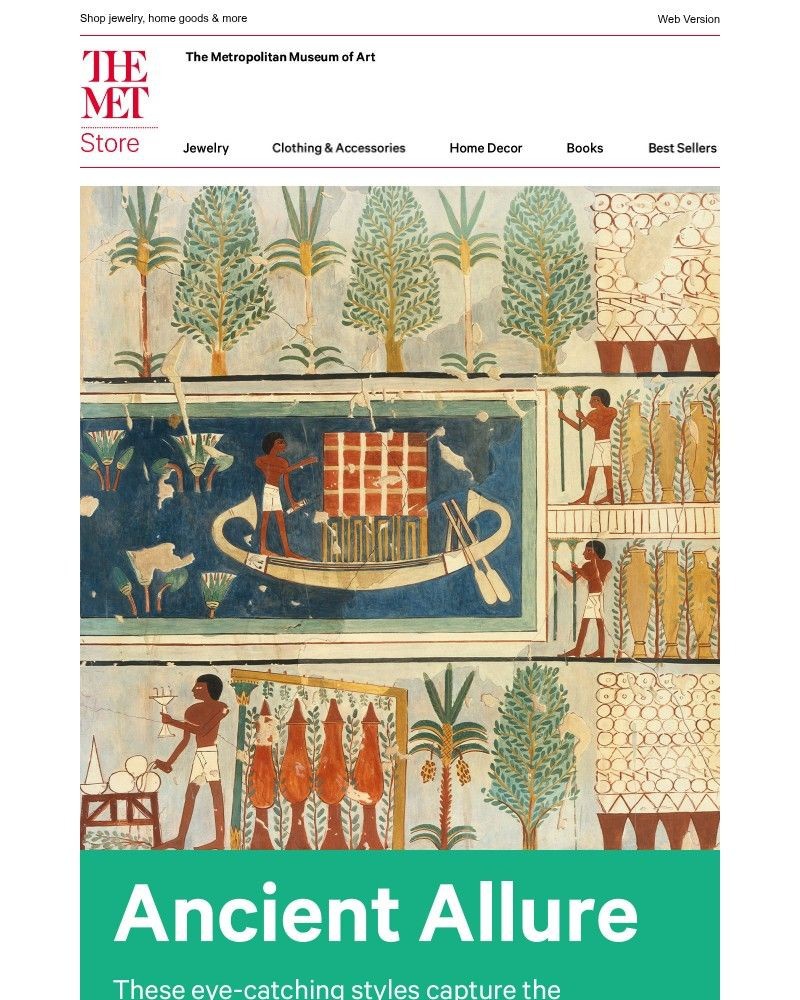 Screenshot of email sent to a The Metropolitan Museum of Art (The Met) Newsletter subscriber